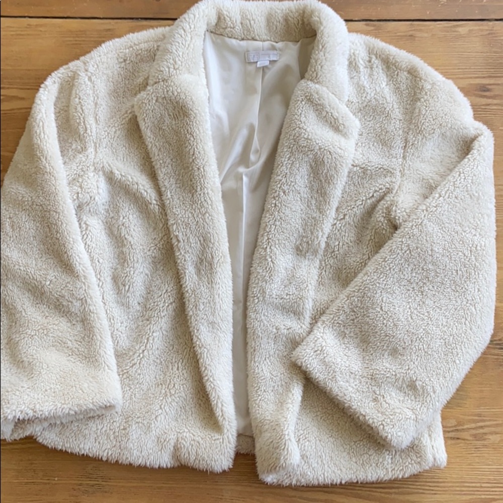 Faux Fur Boxy Blazer